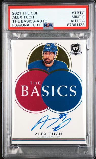 2021 UPPER DECK THE CUP THE BASICS ALEX TUCH TB-TC THE BASICS-AUTO PSA MINT 9