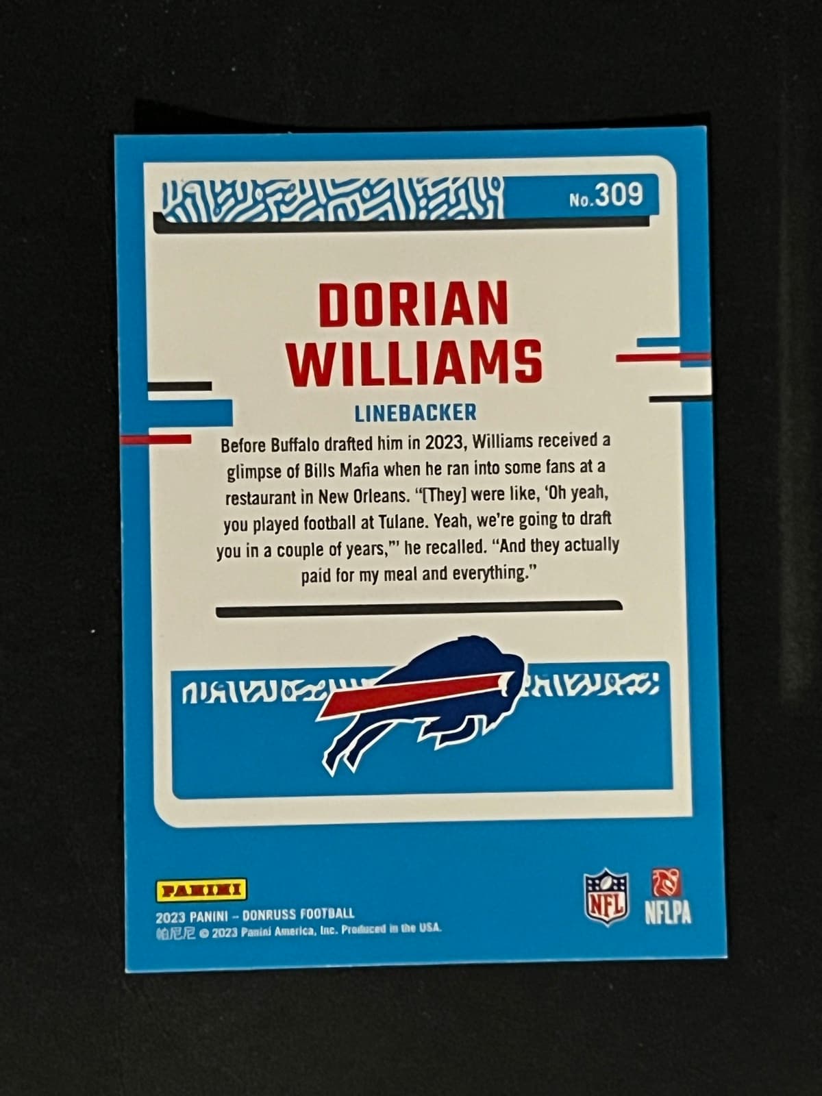 Dorian Williams back
