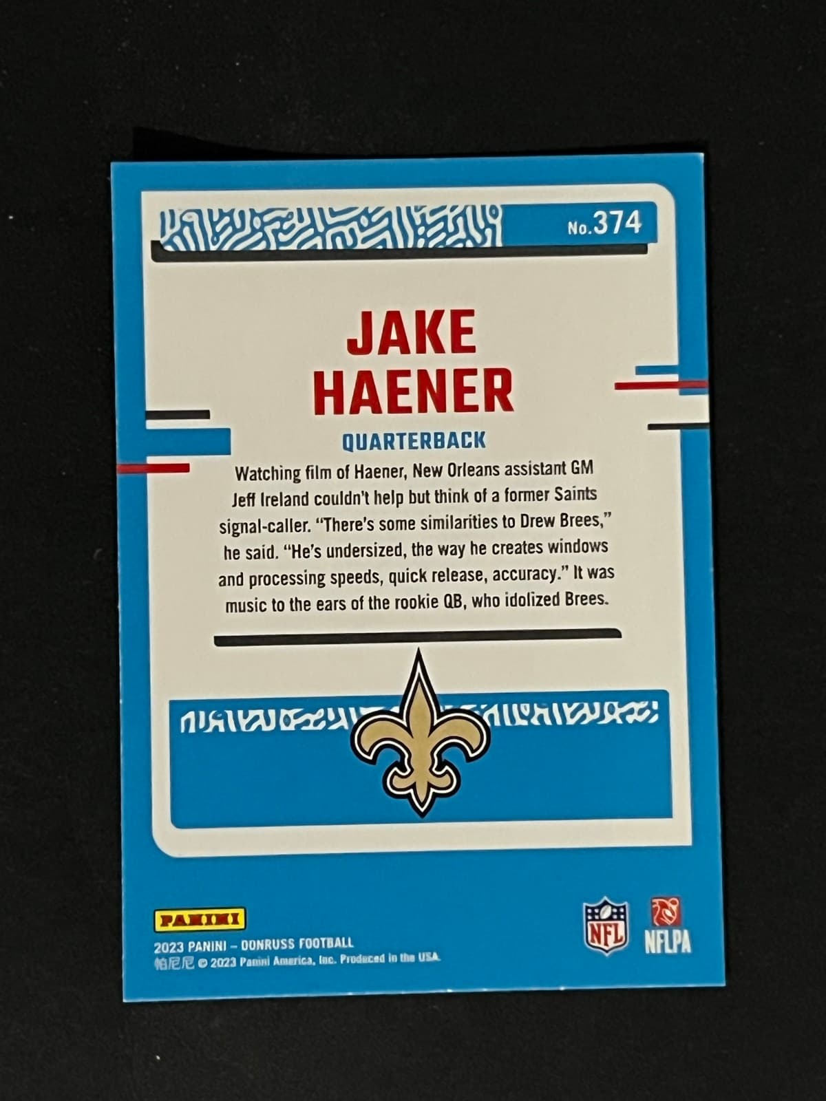 Jake Haener back