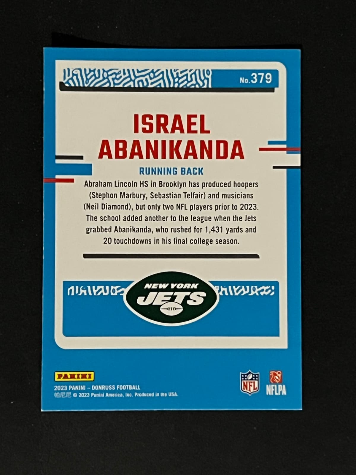 Israel Abanikanda back